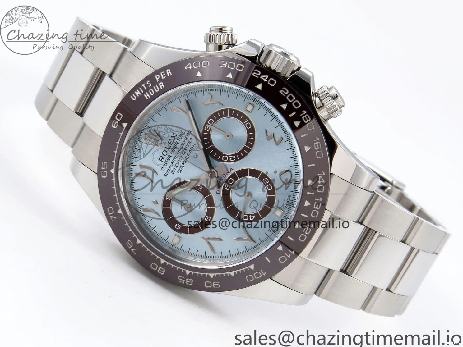 MiroTime 0216 Daytona 116506 Clean 1:1 Best Edition Ice Blue Dial Arabic Markers on SS Bracelet SA4130 V EasyCare 1344